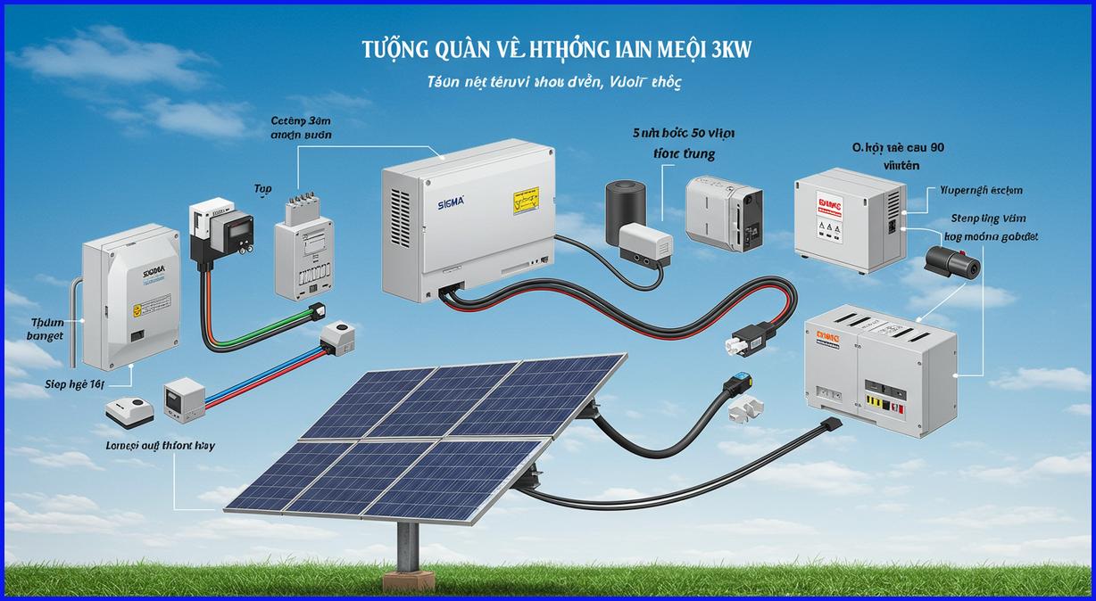 Tổng quan về hệ thống điện mặt trời 3kW